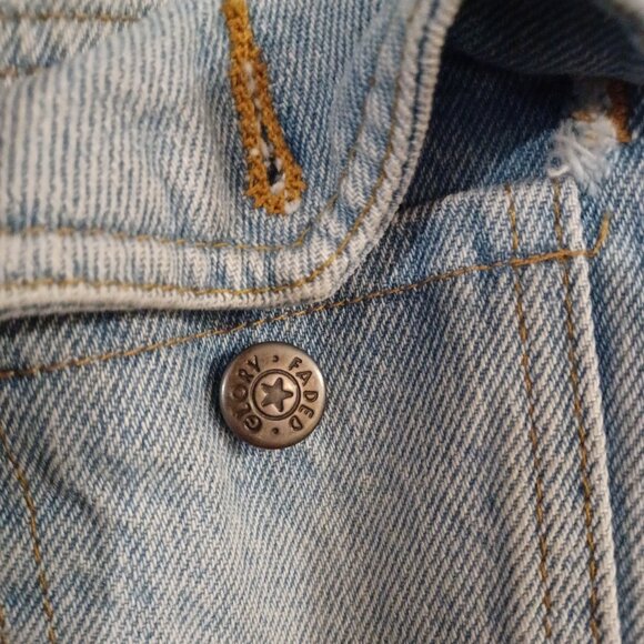 Faded Glory XXL denim jacket with extra pockets, stained - Picture 3 of 9